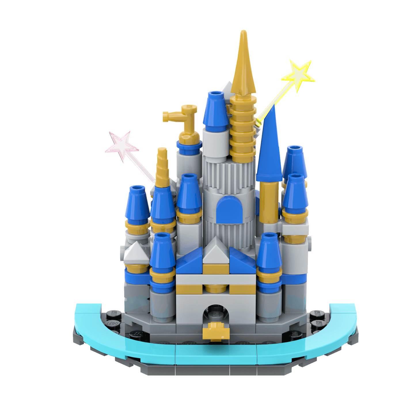 Magical Castle with Fireworks - Building Set - Made Using LEGO® Parts