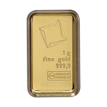1 Gram Gold Bar - Valcambi Suisse - 999.9 Fine in Sealed Assay