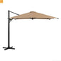Patio Umbrella Cantilever Khaki 10ft Square 360 Degree UPF 50 Plus