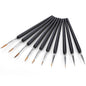 10-Piece: Miniature Detail Paint Brush Set