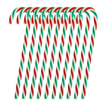10-Piece: Plastic Candy Cane Ornaments