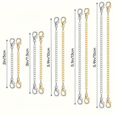 10-Pieces: Stainless Steel Chain Extender