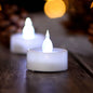 100-Piece: Cool White LED Tealight Flameless Smokeless Candles