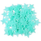 100-Pieces: Colorful Luminous Stars Plastic Wall Sticker