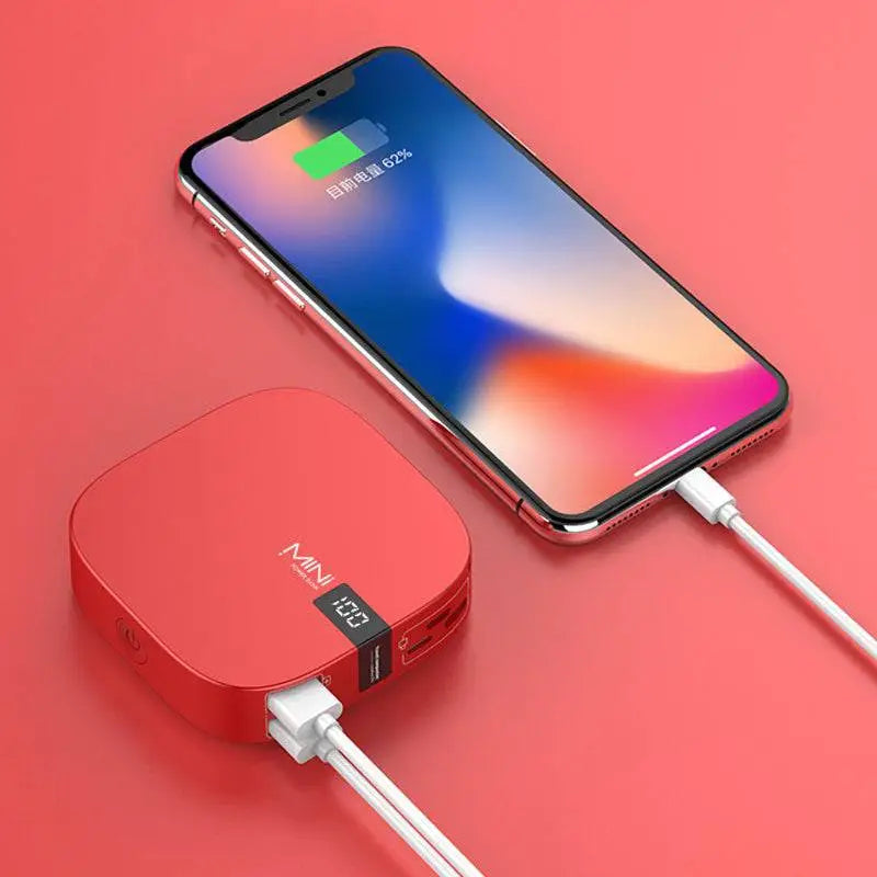 10000mAh Mini Power Bank with Dual USB and LCD Display