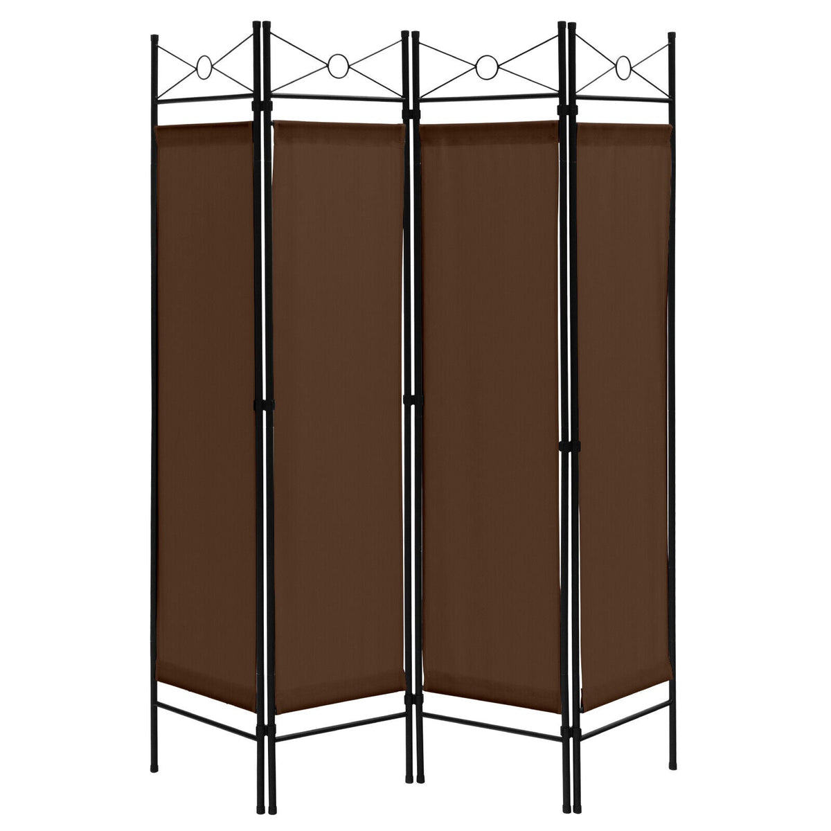 6 Feet 4-Panel Folding Freestanding Room Divider