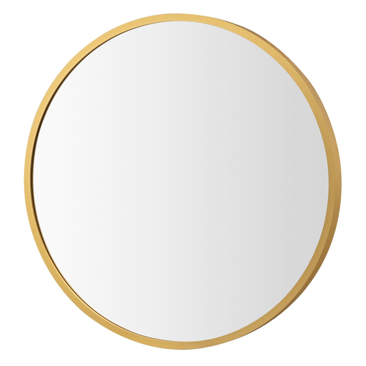 16-inch Round Wall Mirror with Aluminum Alloy Frame