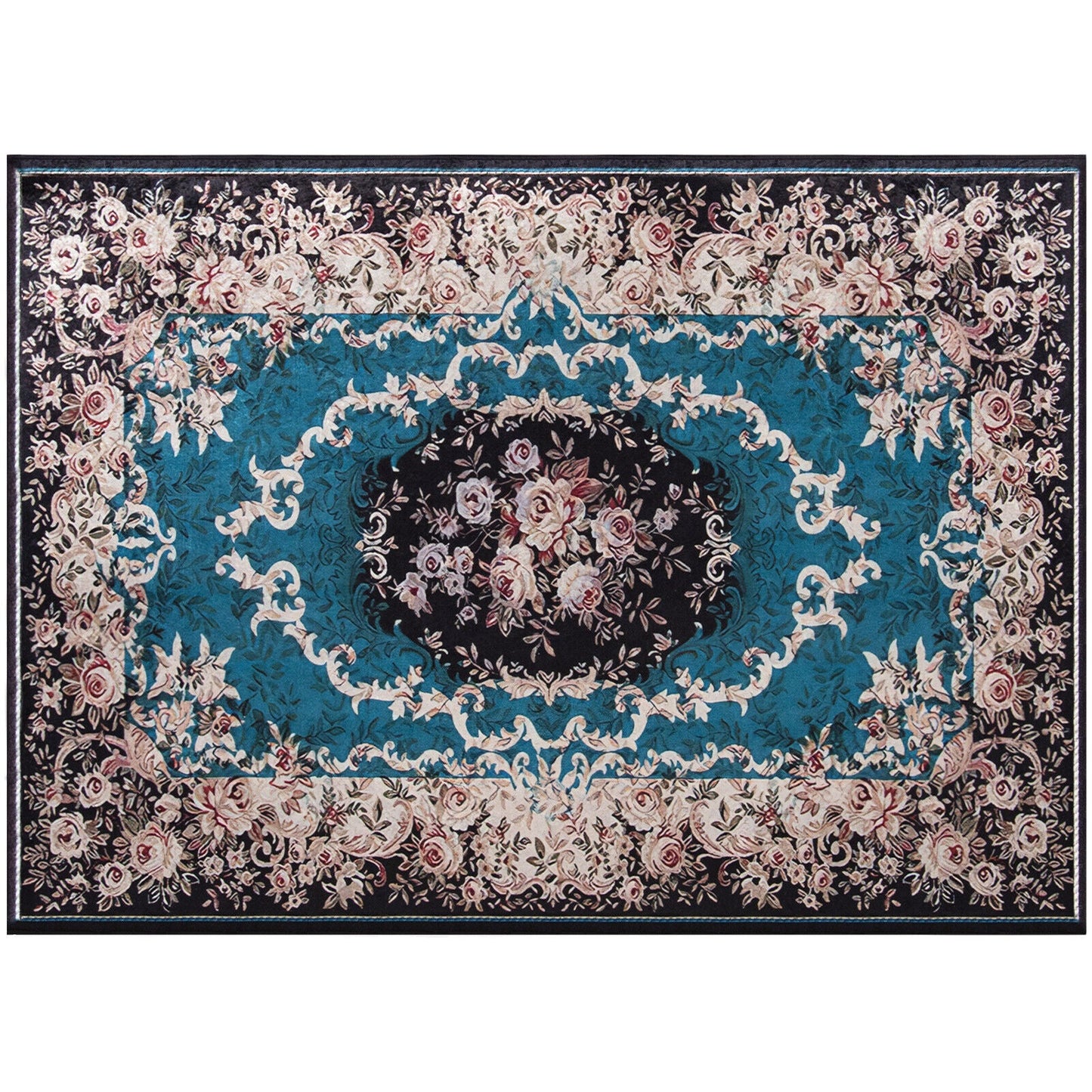 Area Rug with Non-Shedding Surface and Anti-slip Bottom