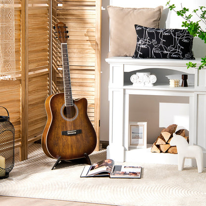 41 Inch Full Size Cutaway Acoustic Guitar Set for Beginner