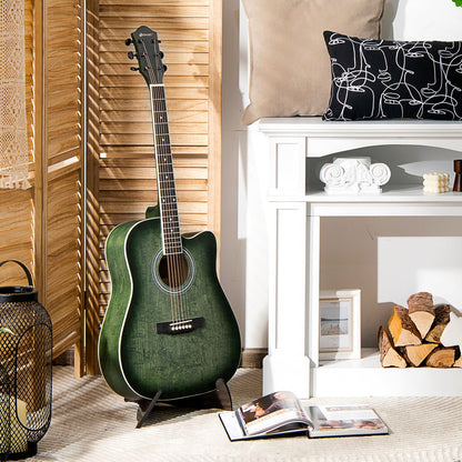 41 Inch Full Size Cutaway Acoustic Guitar Set for Beginner