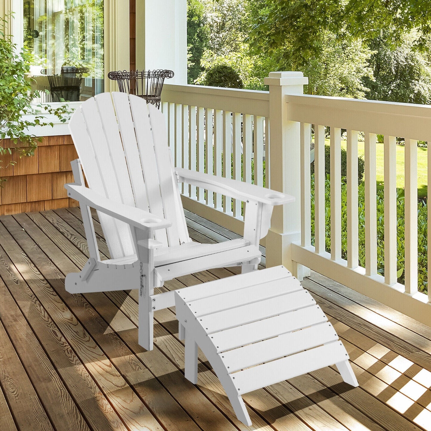 Adirondack Folding Ottoman with All Weather HDPE