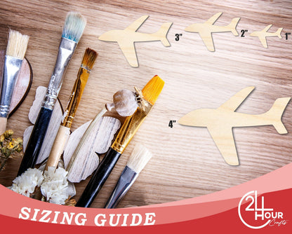 Unfinished Wood Airplane Shape | Craft Cutout | Up to 36"