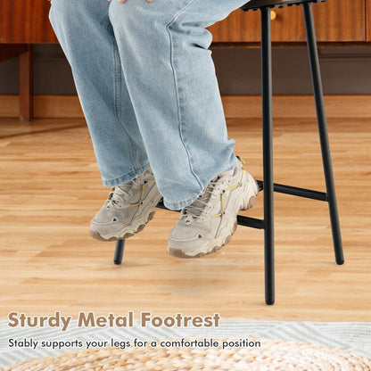 Industrial Saddle Stool with Metal Legs and Adjustable Foot Pads