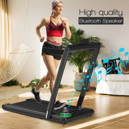 2-in-1 Folding Treadmill with Dual LED Display