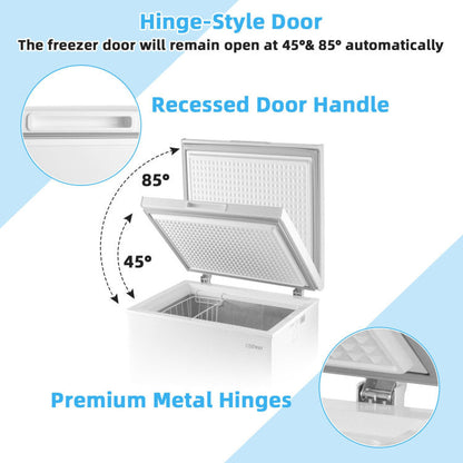 3.5/5 Cu.ft Compact Chest Freezer with Removable Storage Basket