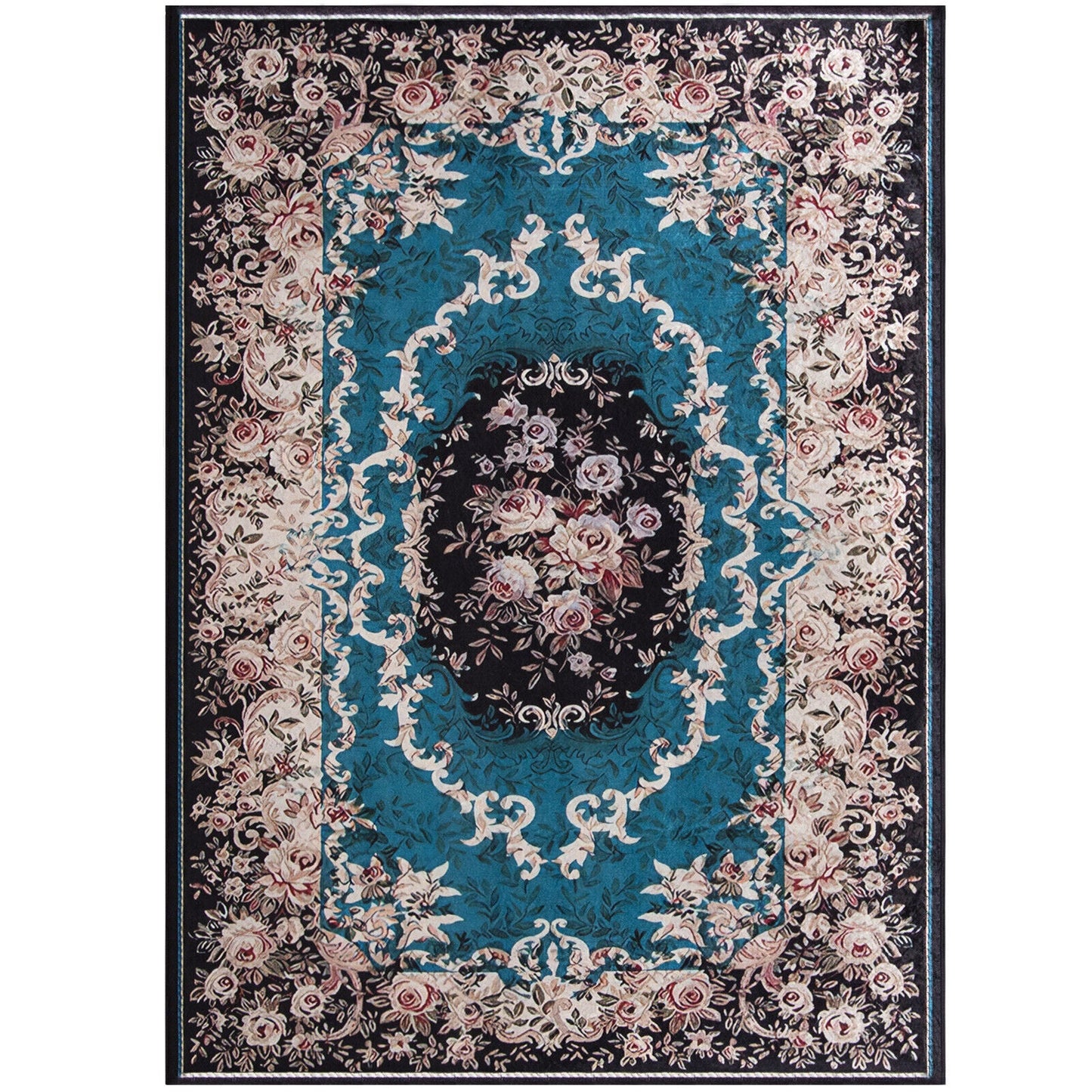 Area Rug with Non-Shedding Surface and Anti-slip Bottom