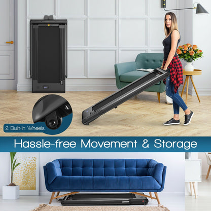 2-in-1 Folding Treadmill with Dual LED Display