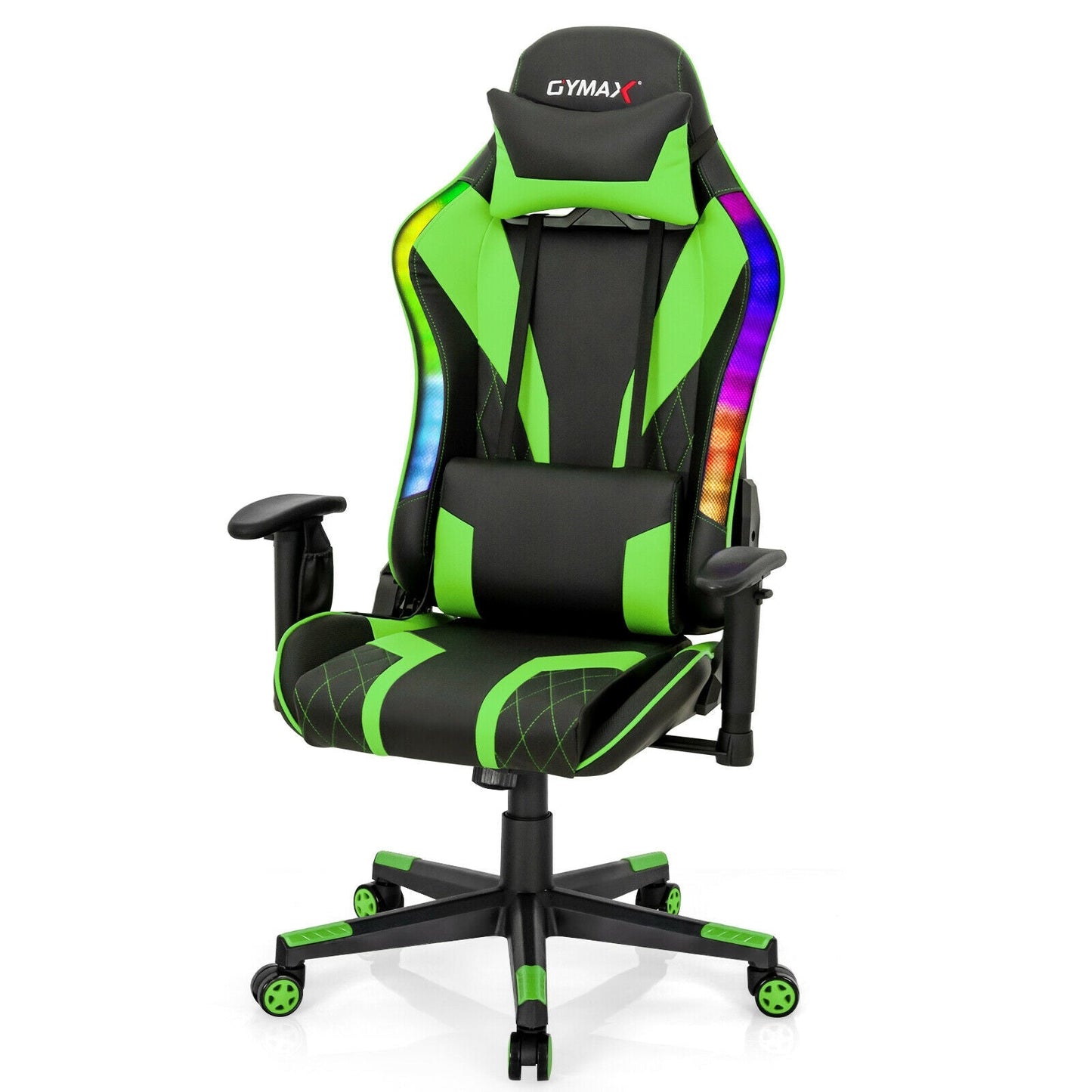 Gaming Chair Adjustable Swivel Computer Chair with Dynamic LED Lights