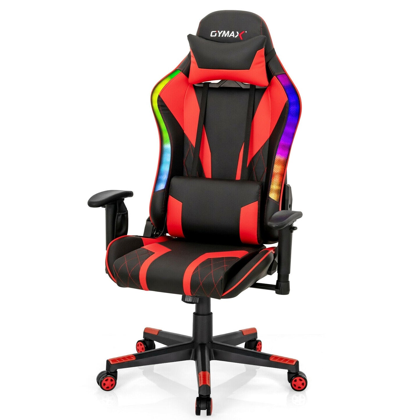 Gaming Chair Adjustable Swivel Computer Chair with Dynamic LED Lights