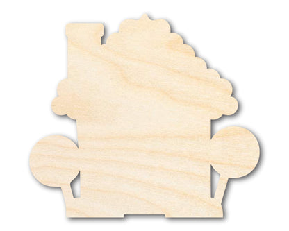Unfinished Wood Gingerbread House Shape - Craft - up to 46"