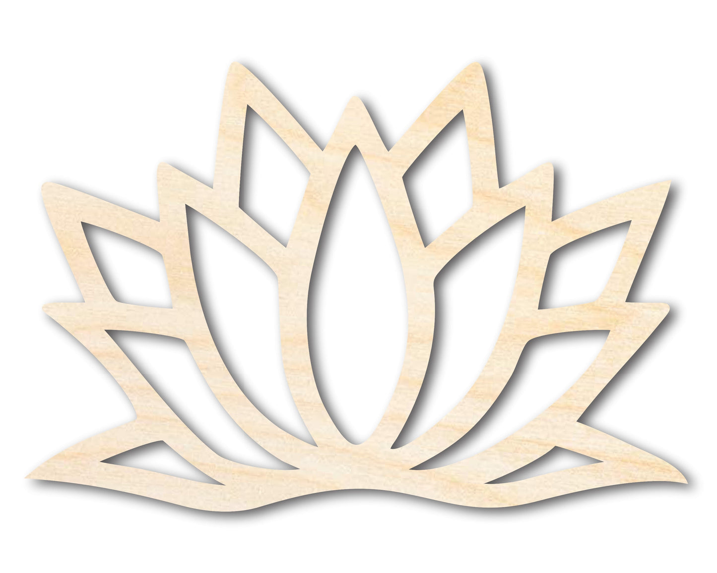Unfinished Wood Lotus Flower Shape - Craft - up to 46"