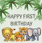 First birthday guest book (Hardcover): Birthday guest book, first birthday book, party and birthday celebrations decor, memory book, 1st birthday, hap - Hardcover
