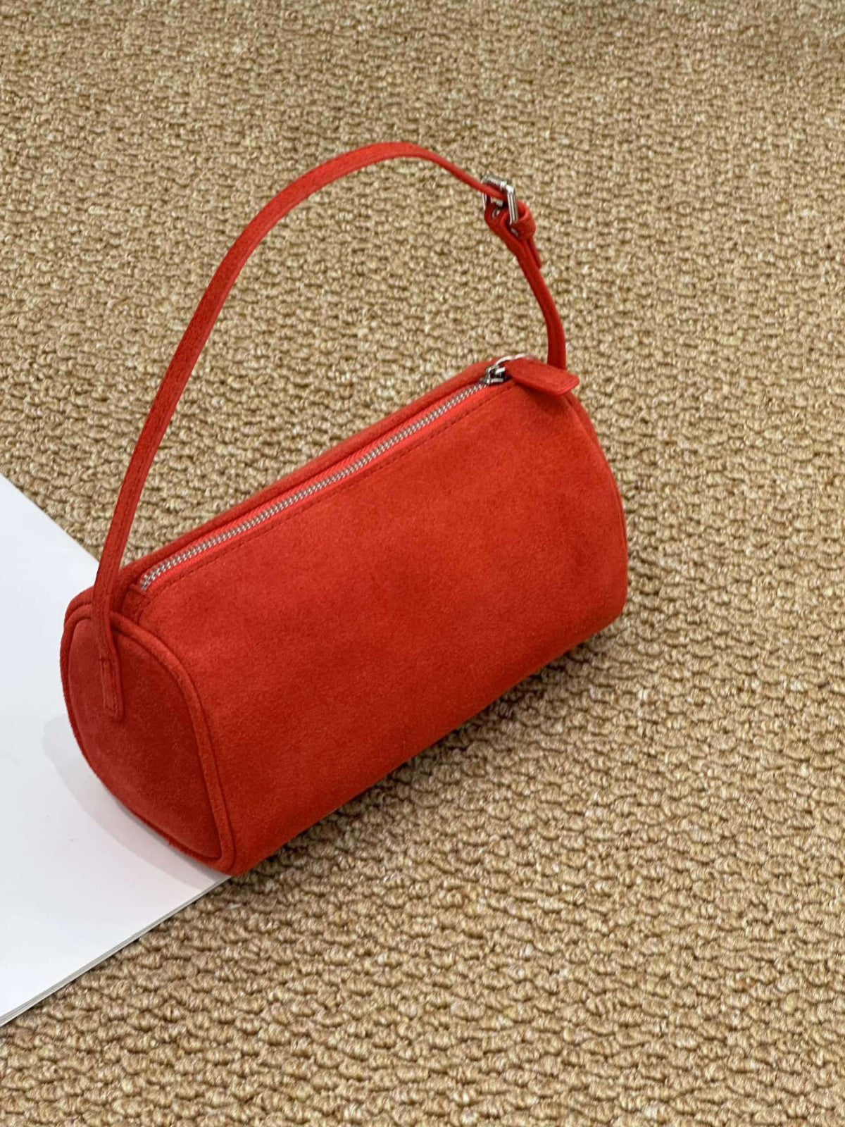 Retro Matte Cowhide Small Bag New Autumn And Winter Versatile Elegant Pencil Case Bag High-End Casual Genuine Leather Handbag
