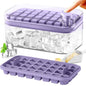 101oz. Ice Cube Tray Set - 64 Pcs Silicone Ice Cube Tray With Lid & Bin