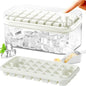 101oz. Ice Cube Tray Set - 64 Pcs Silicone Ice Cube Tray With Lid & Bin