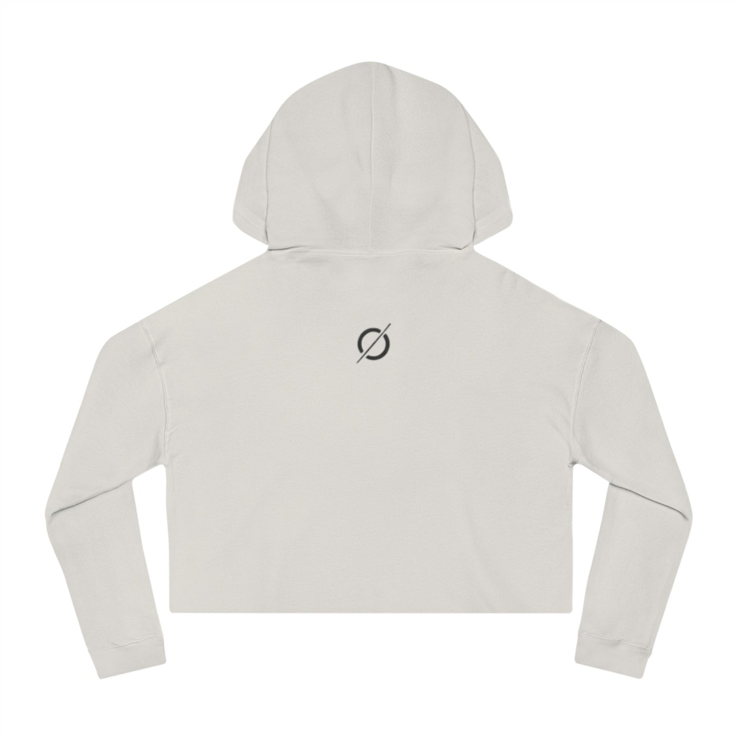 Cropped Hoodie Sweatshirt for Women with Cropped Design and Ribbed Cuffs