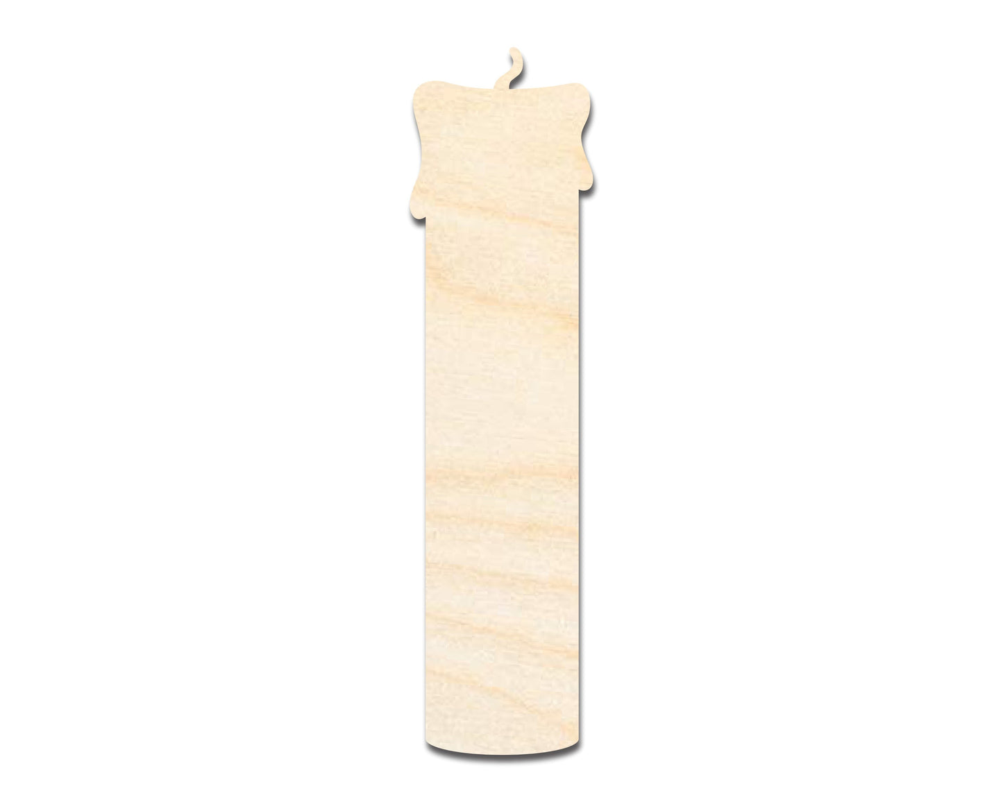 Unfinished Wood Candle Shape - Craft - up to 46"