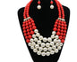 Multi Simulated Pearl Bohemian Jewelry Set