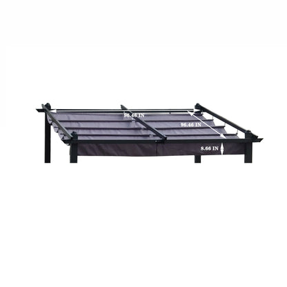 Pergola Replacement Canopy Gray Polyester UV Water-Resistant 10x10 Ft
