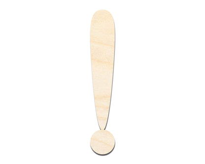 Unfinished Wood Exclamation Point Symbol - Craft - up to 46" DIY