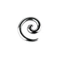 10G Surgical Steel Curved Spiral Taper