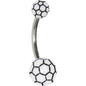 White PREMIER Soccer Ball Banana Belly Ring