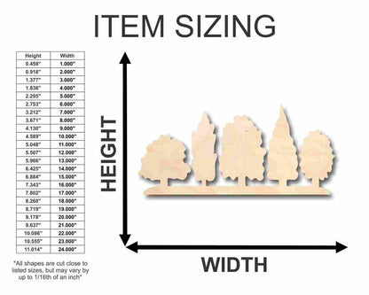Unfinished Wood Forest Shape - Nature - Trees - Craft - up to 46" DIY