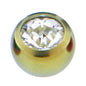 Yellow Titanium Gem Threaded 5mm Replacement Ball