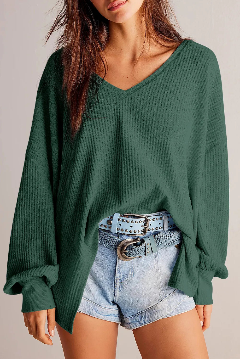 Trendy Waffle Knit Back-to-School Top
