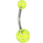 Green PREMIER Soccer Ball Banana Belly Ring