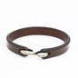 S buckle brown leather bracelet