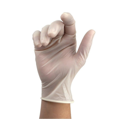 Dynarex Powder-Free Plus Latex Exam Gloves, PolyLined, White - Small, 100ea/bx, 10bxs/cs (1000 Count)