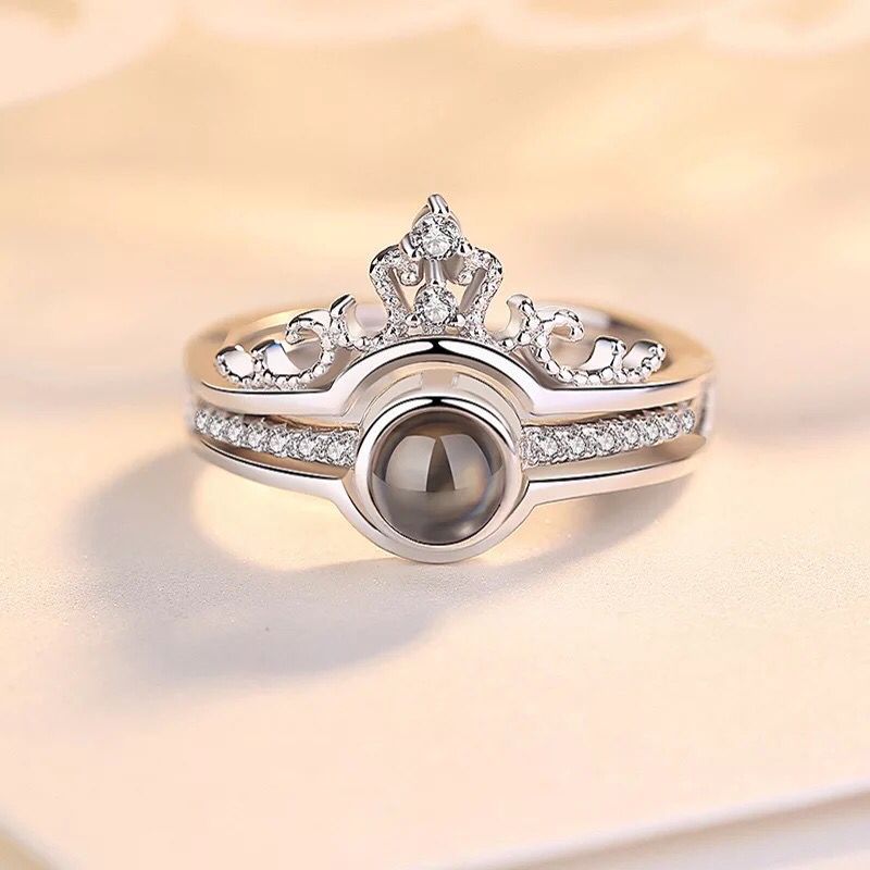 S925 Projection Personalized Photo Ring