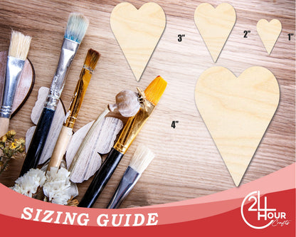 Unfinished Wood Tall Heart Shape | Valentine's Day  | DIY Craft Cutout | Up to 46"