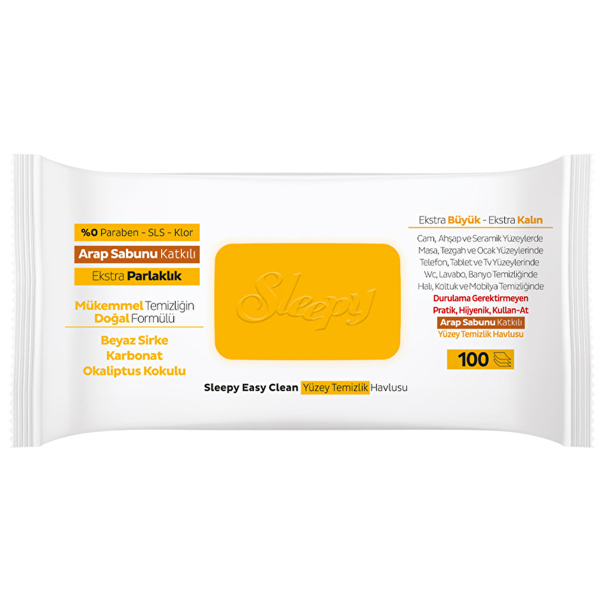 Natural Surface Cleaning Cloths with Arabic Soap - 100 Count | Eco-Friendly