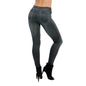 Seamless stretch-leg jeans