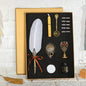 European Retro Creative Feather Dip Pen Gift Box Set