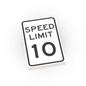 10 MPH Speed Limit Street Sign - Custom Printed 2x3 Tile - Made Using LEGO® Parts