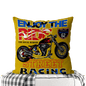 Motorcycle-Themed Double-Sided Square Pillow
