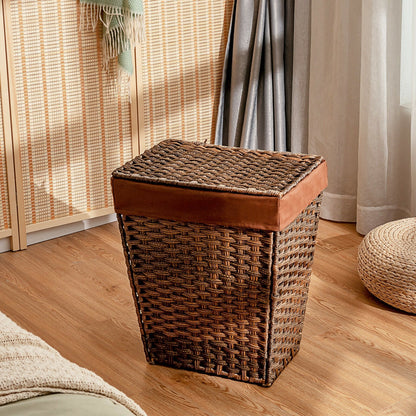 Foldable Handwoven Laundry Hamper with Removable Liner